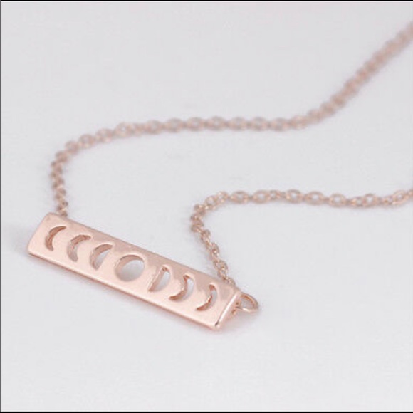 3/$30 NEW! Dainty Moon Phase Necklace Bar Pendant - Picture 3 of 5